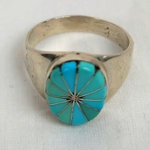 Vintage Tourquose Silver Ring Indian Jewelry